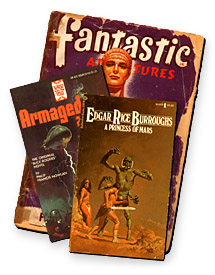 Pulps and pulp reprint paperbacks