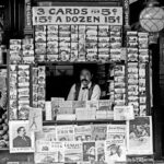 A postcard stand on New Orleans’ Royal Street also sales a newspapers and magazines, including the July 1908 number of The Argosy (bottom left). A postcard stand on New Orleans’ Royal Street also sales a newspapers and magazines, including the July 1908 number of The Argosy (bottom left).