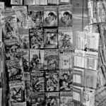 Pulp, and comic books, on display at a St. Louis, Mo., store in January 1939. Pulp, and comic books, on display at a St. Louis, Mo., store in January 1939.