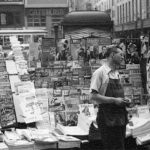 This newsstand (location unknown) displays pulps dated July 1942. This newsstand (location unknown) displays pulps dated July 1942.