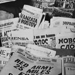 Here’s a closer shot of pulps and the foreign language newspapers at the New York newsstand in the previous photo. Here’s a closer shot of pulps and the foreign language newspapers at the New York newsstand in the previous photo.