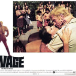 Doc (Ron Ely) kisses Mona Flores (Pamela Hensley) in the finale of George Pal’s 1975 film, Doc Savage: The Man of Bronze.