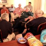 Snacks, drinks and camaraderie welcomed convention attendees to the Pulpcon suite Friday night following scheduled activities.