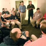 Following Friday evening’s scheduled activities, several convention attendees retired to the Pulpcon suite for small discussions, snacks and drinks.