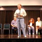 The Pulpcon Players entertained Saturday night with a rendition of  “Death Triangle,” an episode of The Shadow radio program, in honor of the character’s 75th anniversary.