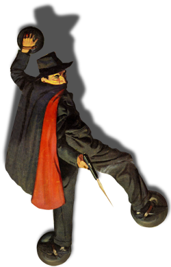 The Shadow becomes a human fly. The Shadow becomes a human fly.