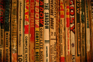 Pulp magazine spines